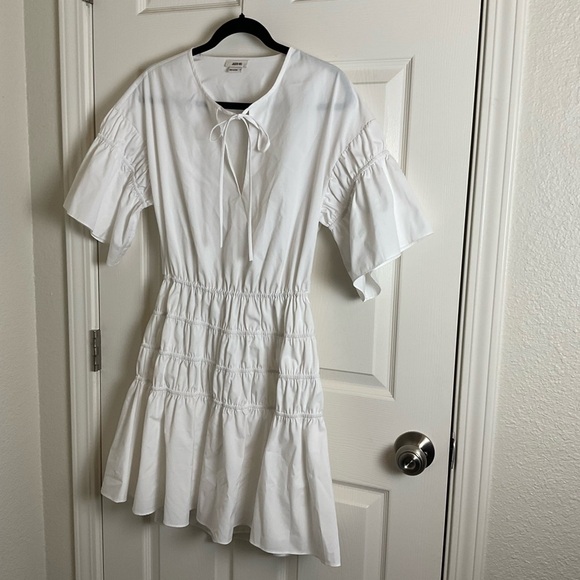 Jason Wu Cutout Ruched Cotton-blend Poplin Mini Dress -size 8 - Picture 2 of 11